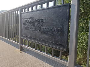 Bild der Camsdorfer Brücke Jena (Streckenabschnitt eines Todesmarsches)